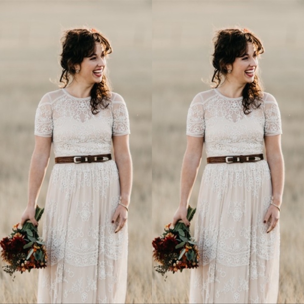 - BHLDN Ruby Dress Beaded Gown - Picture 5 of 11